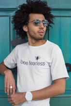 Load image into Gallery viewer, bee human: bee fearless - Men&#39;s Cotton Crew T-shirt