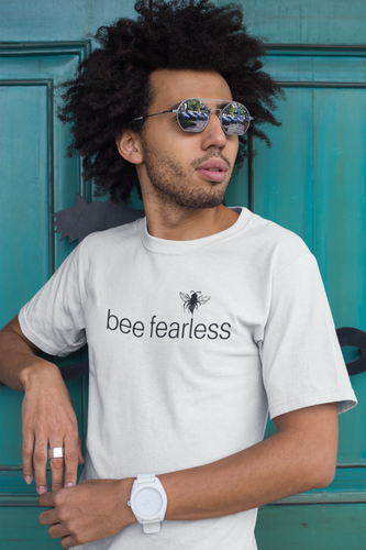 bee human: bee fearless - Men's Cotton Crew T-shirt