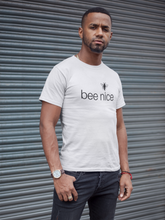 Load image into Gallery viewer, bee human: bee nice - Men&#39;s Cotton Crew t-shirt