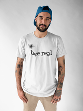 Load image into Gallery viewer, Bee Real - Men&#39;s Cotton Crew Tee