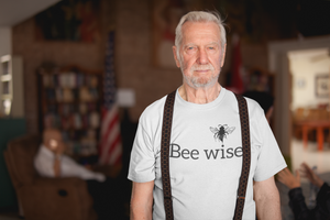 Bee Wise - Men's Cotton Crew Tee